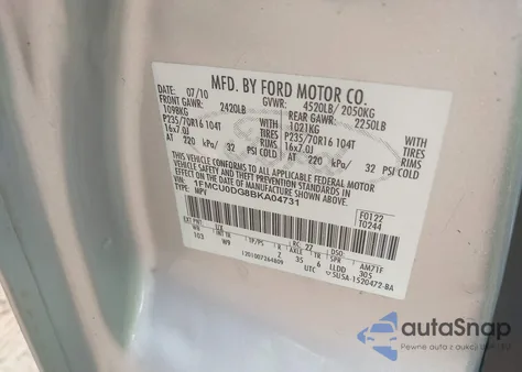 2011 Ford Escape Xlt z USA, uszkodzony, nr VIN 1FMCU0DG8BKA04731